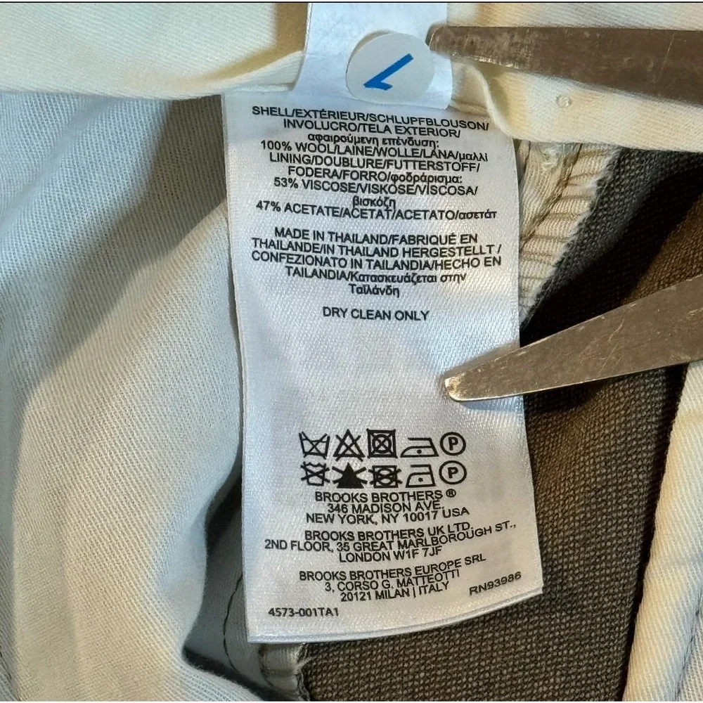Brooks Brothers Beige Regent Fit Wool Unhemmed Dress Slacks Pants Men's‎ 38x36